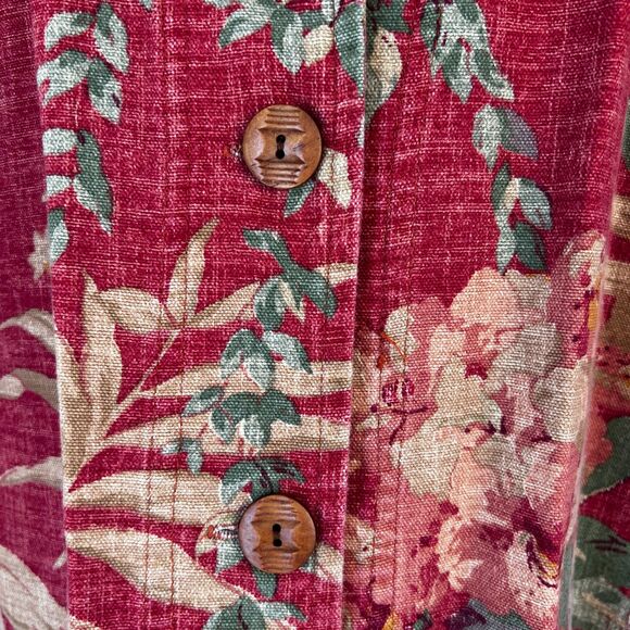 Coldwater Creek Tapestry 100% Cotton Button Up Shirt Size XLP Western Floral - Picture 5 of 9